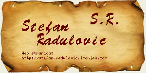 Stefan Radulović vizit kartica